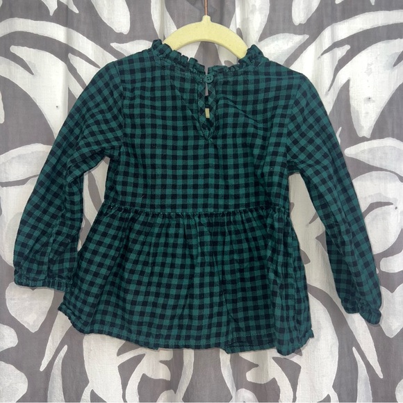 Green Plaid Ruffle Top - Picture 3 of 3